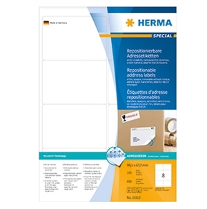 HERMA etiqueta removible 99,1 x 67,7 mm, 800 unidades.