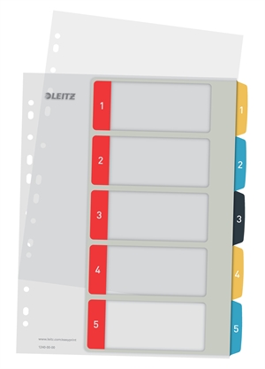 Leitz Registro imprimible PP A4+ 1-5 Colores acogedores