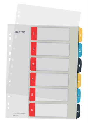Leitz Register imprimible PP A4+ 1-6 colores acogedores
