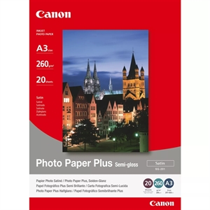 Canon SG-201 Photo Plus Semi-gloss 260g/m² - A3, 20 hojas 