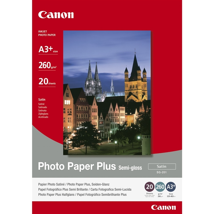 Canon Photo Plus Semi-Gloss 260g/m² - A3+, 20 hojas 