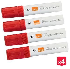 Nobo WB Marcador Glide Jumbo inclinado 10mm rojo (4)