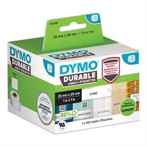 Dymo LabelWriter Durable cuadrado multiuso de 25 mm x 25 mm por unidad.