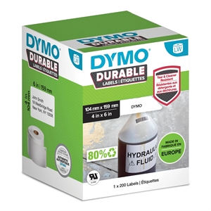 Dymo LabelWriter Etiqueta de envío extra grande resistente 104 mm x 159 mm unidad.