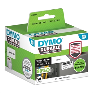 Dymo LabelWriter Etiqueta durable de uso múltiple tamaño 57 mm x 32 mm unidad.