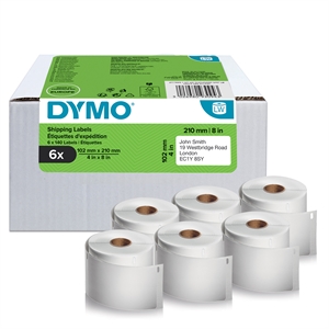 Dymo LabelWriter 102 mm x 210 mm Etiquetas DHL 6 Rollos de 140 Etiquetas Ud.