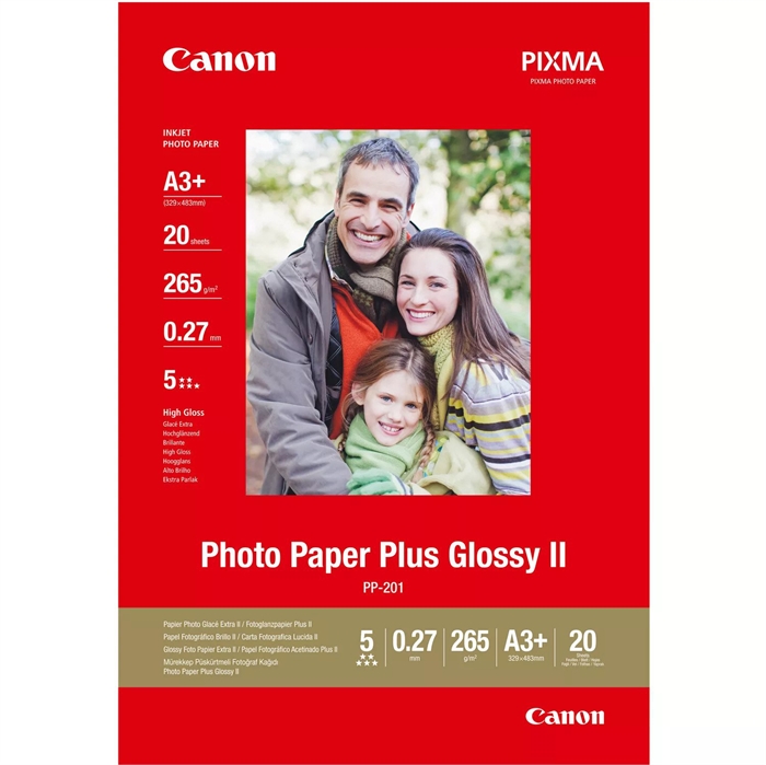 Canon PP-201 Photo Paper Plus II 265g/m² - A3+, 20 arca 