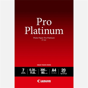 Canon Photo Paper Pro Platinum 300g/m² - A4, 20 hojas 