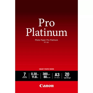 Canon Photo Paper Pro Platinum 300g/m² - A3, 20 hojas 