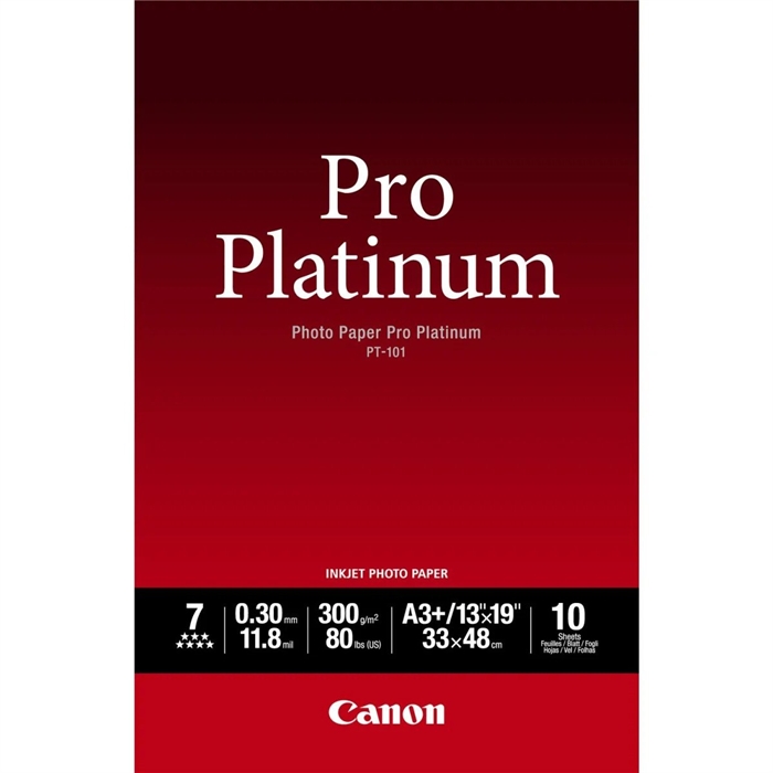 Canon Photo Paper Pro Platinum 300g/m² - A3+, 10 hojas 