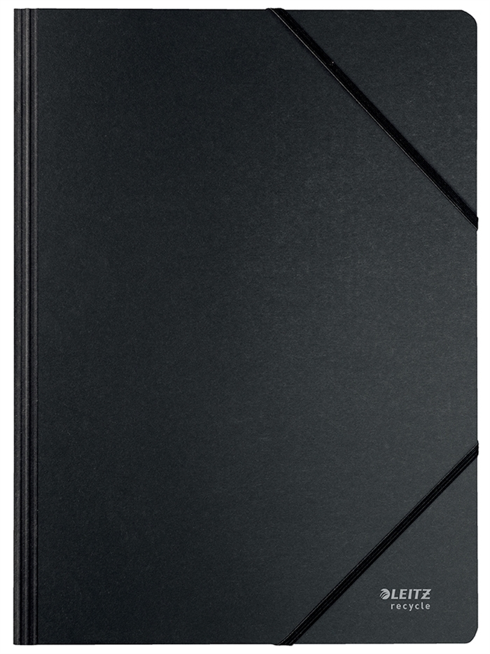 Leitz Elastikmappe cartón reciclado A4 negro