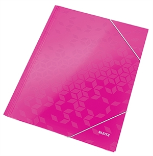 Leitz 3-klap elastikmappe WOW A4 rosa