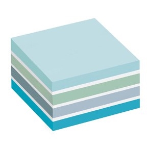 3M Notas adhesivas Post-it 76 x 76 mm, cubo de notas de color azul pastel