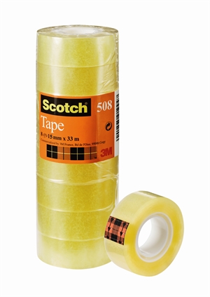 3M Cinta Scotch 508 15mmx33m transparente (10)