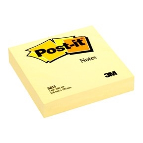 3M Notas Post-it 100 x 100 mm, amarillo