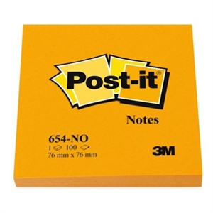 3M Notas Post-it 76 x 76 mm, naranja