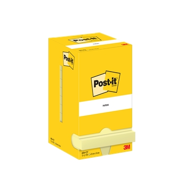 3M Notas Post-it 76 x 76 mm, amarillas - paquete de 12