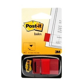 3M Post-it Indexfaner 25,4 x 43,2 mm, rojo