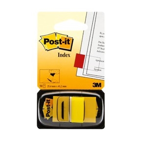 3M Post-it Indexfaner 25,4 x 43,2 mm, amarillo