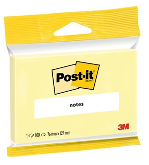 3M Post-it Amarillo Canario 76 x 127 mm, 100 hojas