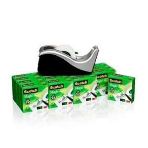 3M Dispensador de cinta C60 + 16 rollos 19mmx33m plateado