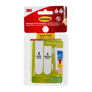 3M Command strips para colgar cuadros Value Pack, blanco.