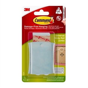 3M Command colgador extra grande universal para cuadros, metal, 1 colgador