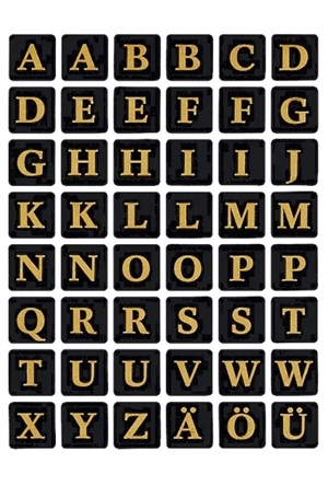 HERMA letras adhesivas A-Z 13 x 13 dorado/negro unidad.
