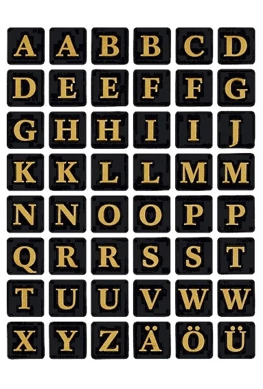 HERMA letras adhesivas A-Z 13 x 13 dorado/negro unidad.