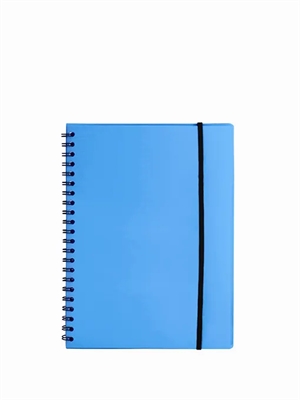 Cuaderno Büngers A5 de plástico con espiral en color azul