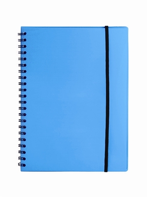 Büngers Cuaderno A4 de plástico con espiral azul