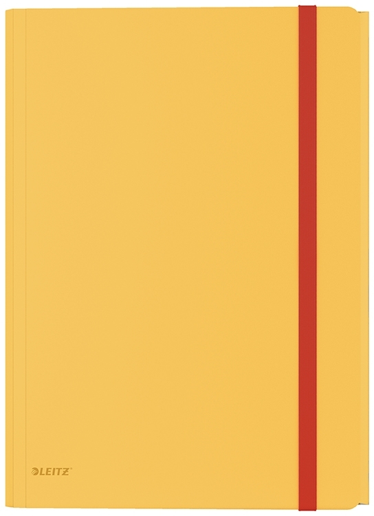 Leitz carpeta de polipropileno amarilla con cierre elástico de 3 solapas "Cosy" A4