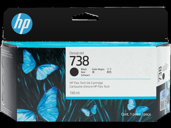 HP 738 130-ml Black DesignJet cartucho de tinta