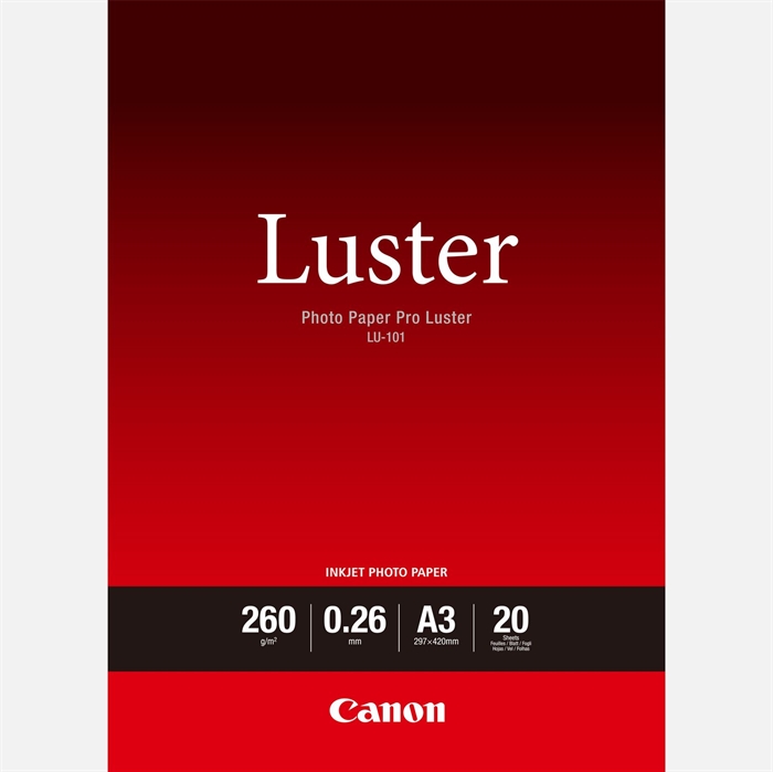 Canon Photo Paper Pro Luster 260g/m² - A3, 20 hojas 