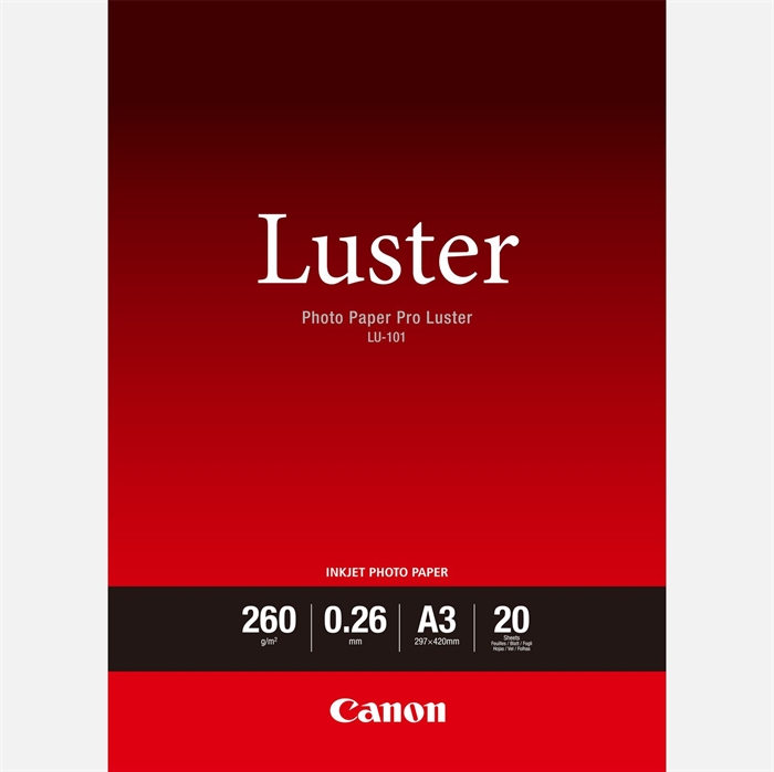 Canon Photo Paper Pro Luster 260g/m² - A3, 20 arca 