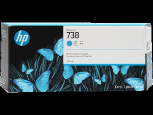 HP 738 300-ml Cyan DesignJet cartucho de tinta