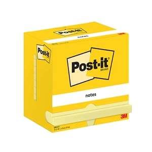 3M Notas adhesivas Post-it 76 x 127 mm, amarillo - pack de 12