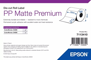 Epson PP Etiqueta Mate Premium, Etiquetas troqueladas, 102 x 51 mm (535 Etiquetas)