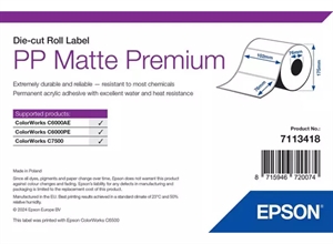Epson PP Matte Label Premium, Rollo troquelado,  102mm x 76mm, 1570 Etiquetas