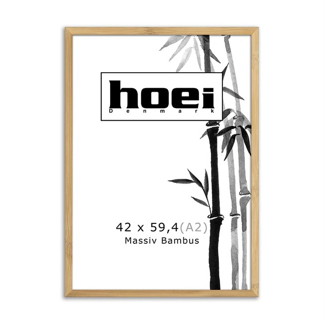 Marco de madera de bambú para fotos y carteles es de 42 x 59,4 cm (A2)