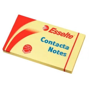Esselte Contacta Notes 75 x 125 mm, amarillo