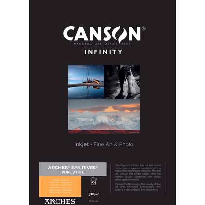 Canson BFK Rives (Pure White) 310 - A3+, 25 arca 