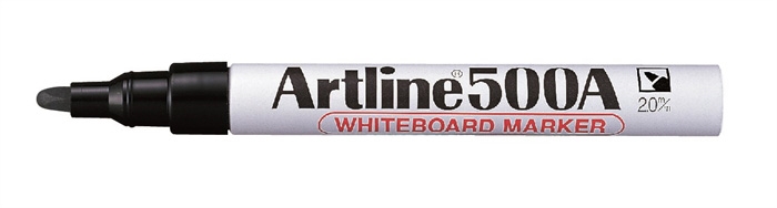 Artline Marcador para Pizarra 500A, color negro.