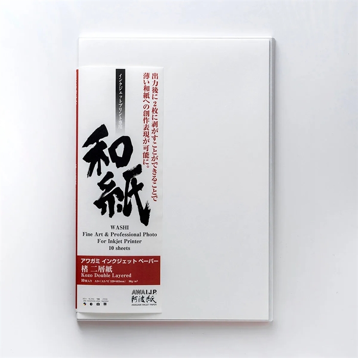 Awagami Kozo de Doble Capa - 90 g/m², A4 20 hojas