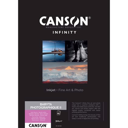 Canson Baryta Photographique II 310 g/m² - A3+, 25 hojas 