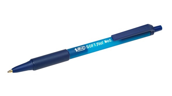 Bolígrafo Bic Soft Feel Clic Grip azul