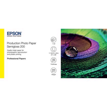 Epson Production Photo Paper Semigloss 200 g 24" x 30 metros 