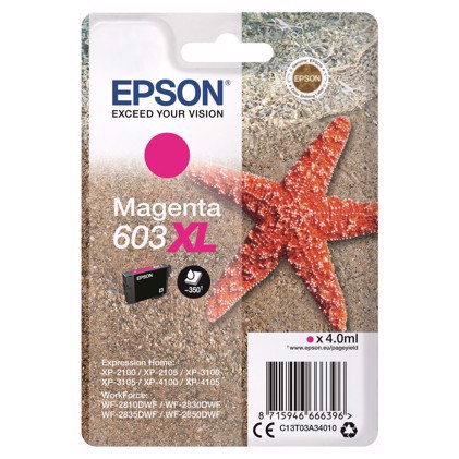 Epson T03U Magenta 603XL Cartucho de Tinta