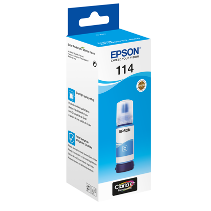 Epson 114 EcoTank Cyan botella de tinta