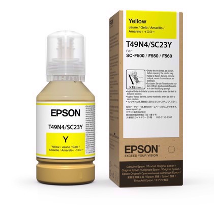 Tinta de sublimación Epson (T49N4) - Yellow 140 ml para Epson F100 y F500